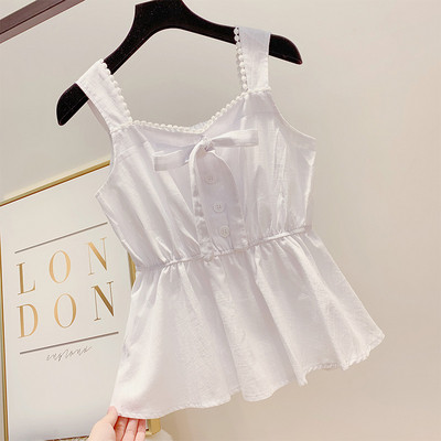 Modern női felső, gombokkal és elemes megkötővel