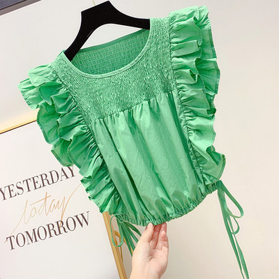 Női felső O-nyakkal, négy színben