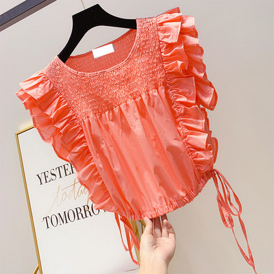 Női felső O-nyakkal, négy színben