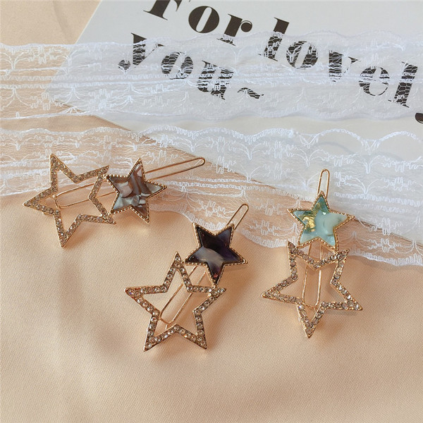 Női hajtűk három színben kövekkel