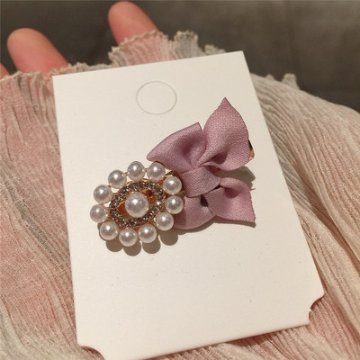 Agrafe de păr pentru femei în patru culori cu perle și panglică