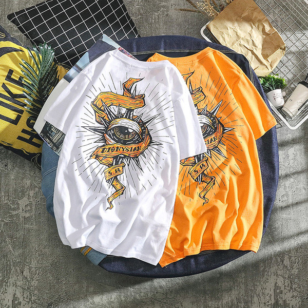 Tricou casual barbatesc cu aplicatie pe spate in trei culori