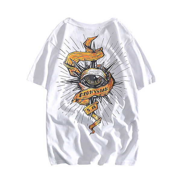 Tricou casual barbatesc cu aplicatie pe spate in trei culori