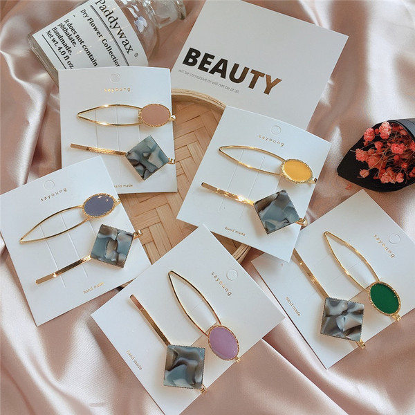 Női hajtűk - két darabból álló készlet több színben