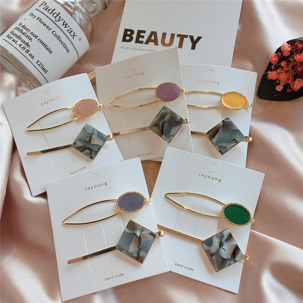 Női hajtűk - két darabból álló készlet több színben