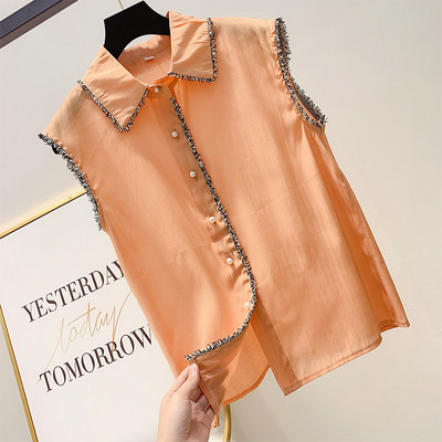 Maieu de damă cu guler în trei culori