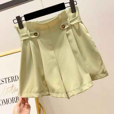 Pantaloni scurti de dama cu talie inalta in trei culori