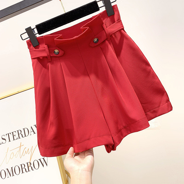 Pantaloni scurti de dama cu talie inalta in trei culori