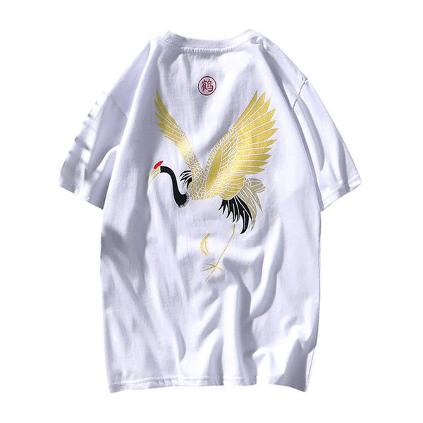 Tricou barbatesc cu imprimeu in negru, galben si alb