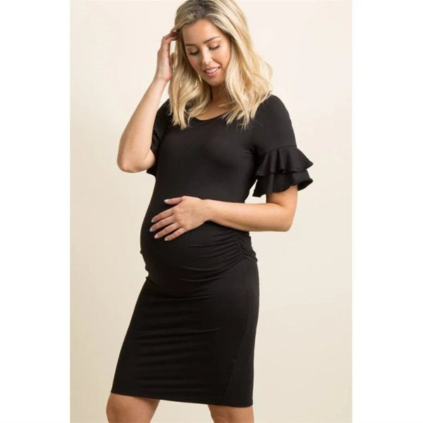 Rochie dama casual model uni pentru gravide in trei culori
