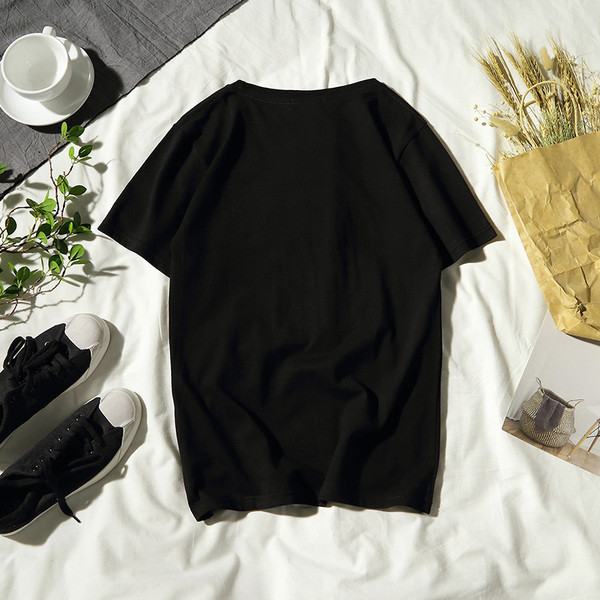 Tricou bărbătesc cu imprimeu și inscripție alb-negru