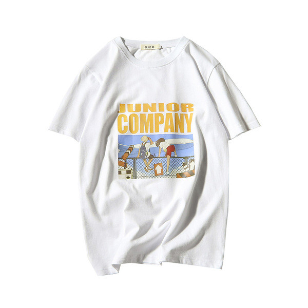 Tricou bărbătesc cu imprimeu și inscripție alb-negru