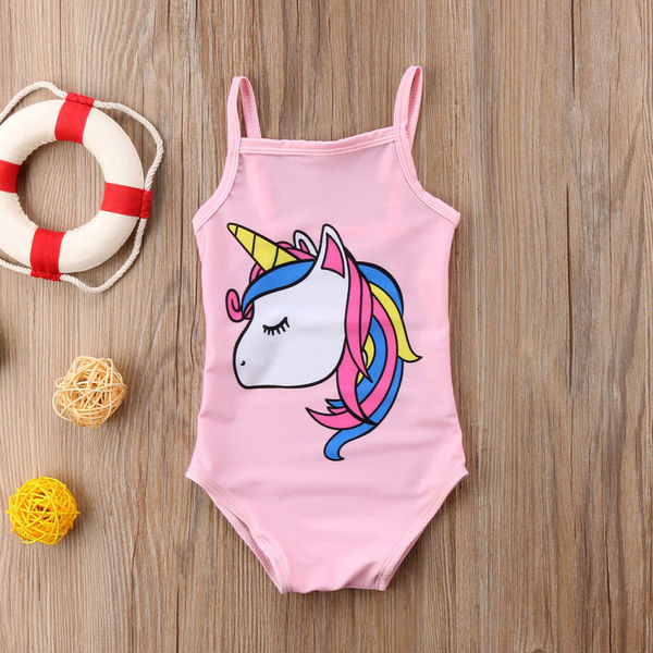 Gyermek fürdőruha rátéttel három színben lányoknak