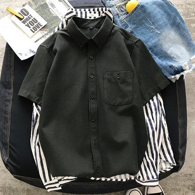 Stílusos férfi ing rövid ujjal és zsebbel öt színben