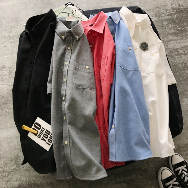 Stílusos férfi ing rövid ujjal és zsebbel öt színben