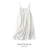 Rochie de dama cu franjuri in alb