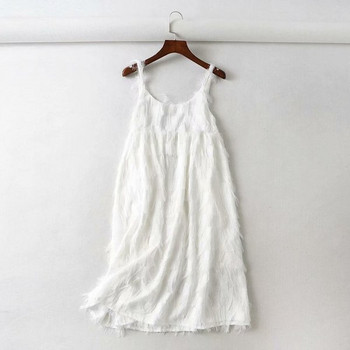 Rochie de dama cu franjuri in alb