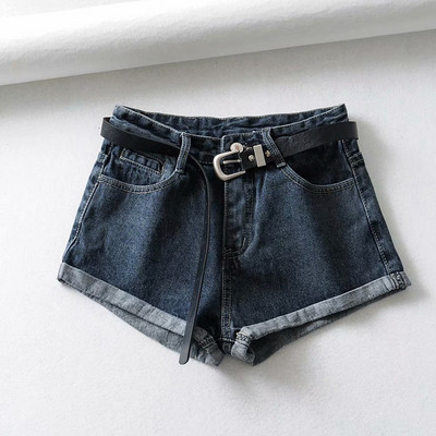 Női farmer rövidnadrág magas derékkal, két színben