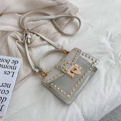 Geanta dama cu decor metalic in patru culori