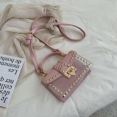 Geanta dama cu decor metalic in patru culori