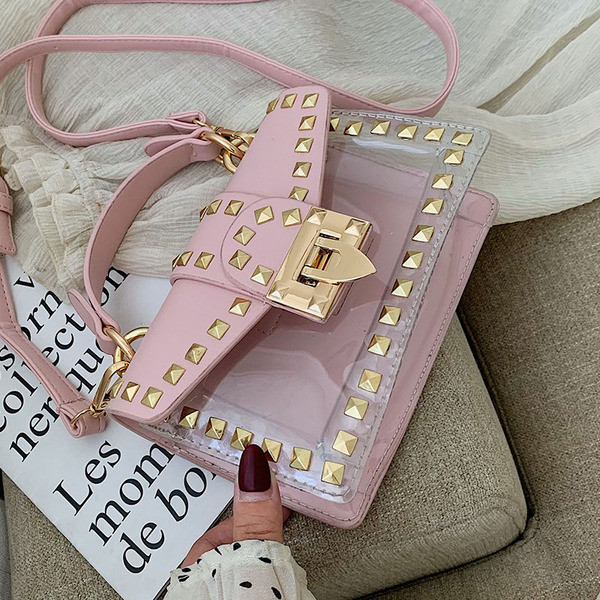 Geanta dama cu decor metalic in patru culori