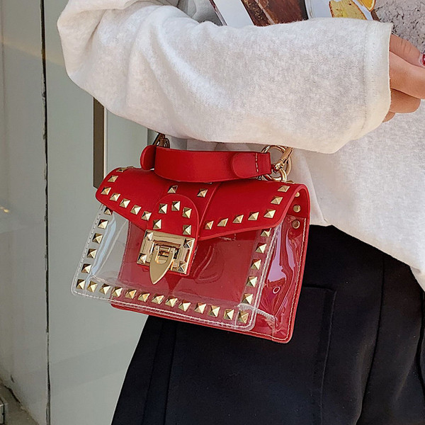 Geanta dama cu decor metalic in patru culori