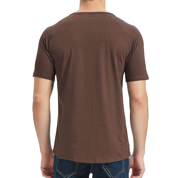 Tricou casual barbatesc cu maneci scurte si nasturi in trei culori