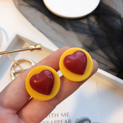 Cercei de dama cu forma rotunda in mai multe culori