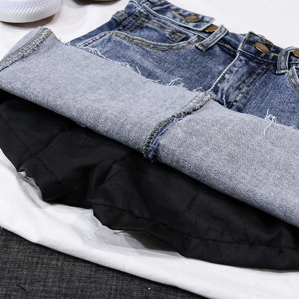 Lezser női farmerszoknya két színben