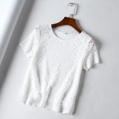 Bluza dama din dantela cu maneca scurta in mai multe culori