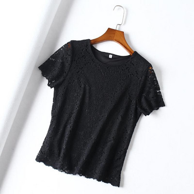 Bluza dama din dantela cu maneca scurta in mai multe culori