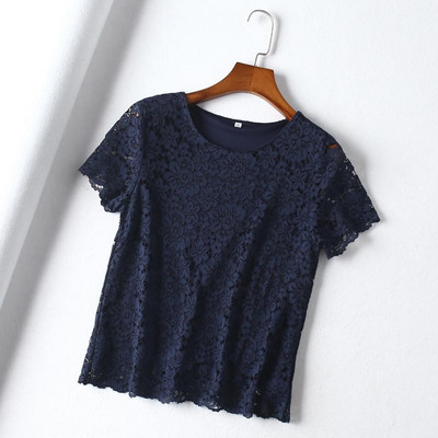 Bluza dama din dantela cu maneca scurta in mai multe culori