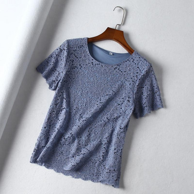 Bluza dama din dantela cu maneca scurta in mai multe culori