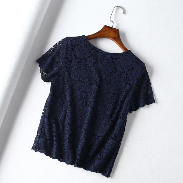 Bluza dama din dantela cu maneca scurta in mai multe culori