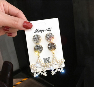 Női hosszú gyöngyös fülbevaló - két modell