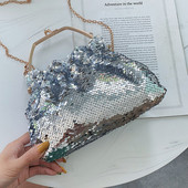 Geanta de dama eleganta cu paiete in trei culori