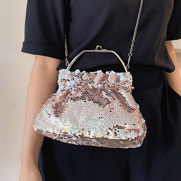Geanta de dama eleganta cu paiete in trei culori