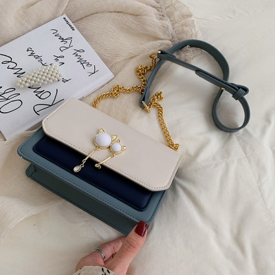 Geanta dama cu decor metalic in patru culori