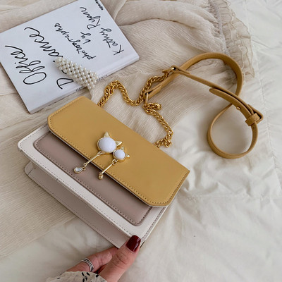 Geanta dama cu decor metalic in patru culori