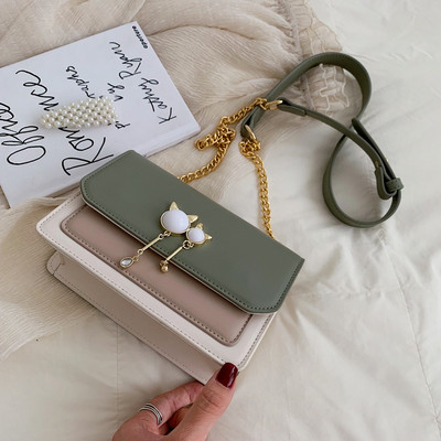 Geanta dama cu decor metalic in patru culori