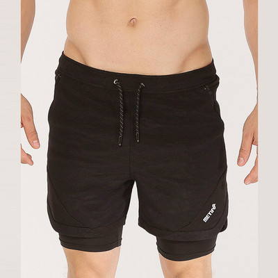 Pantaloni scurți sport pentru bărbați cu jambiere în mai multe culori