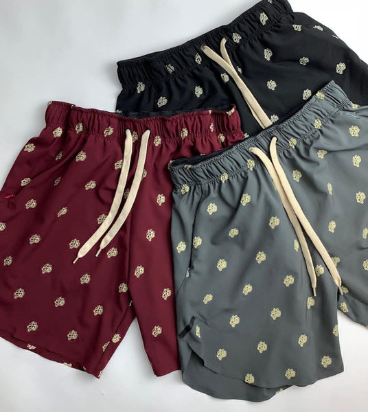 Μοντέρνο ανδρικό μαγιό  σε μαύρο, κόκκινο και πράσινο χρώμα