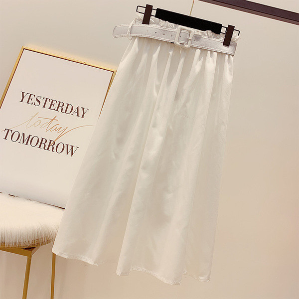 Fusta de dama cu curea in doua culori