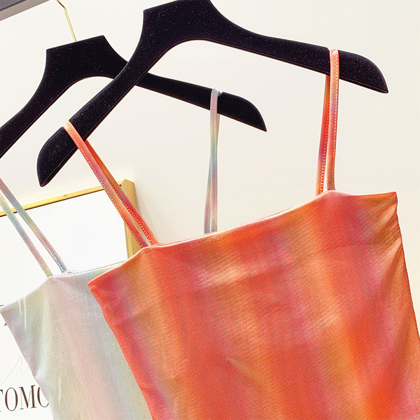 Maieu colorat de damă, cu bretele subțiri