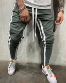 Sport és alkalmi férfi nadrág cipzárral és szegéllyel több színben