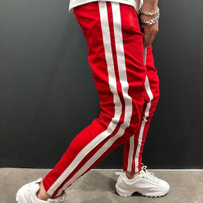 Sport és alkalmi férfi nadrág cipzárral és szegéllyel több színben