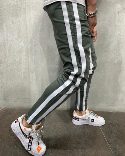 Sport és alkalmi férfi nadrág cipzárral és szegéllyel több színben