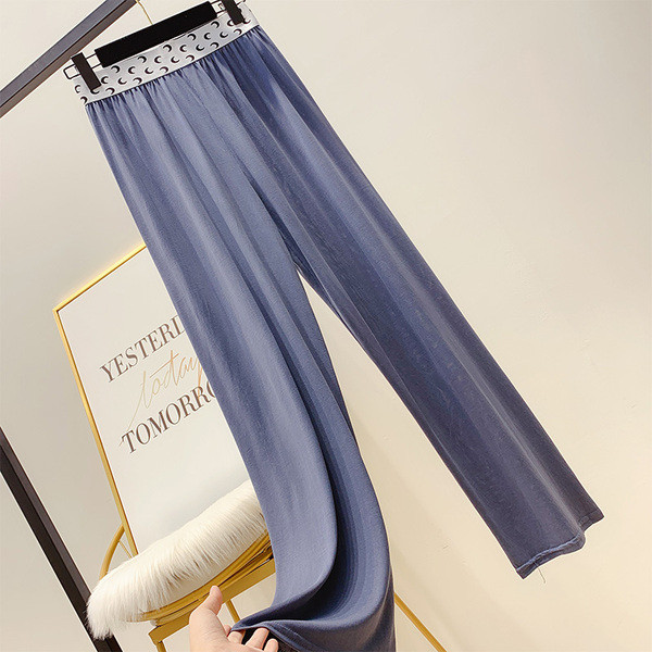 Pantaloni largi de dama cu talie inalta