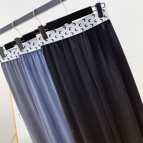 Pantaloni largi de dama cu talie inalta