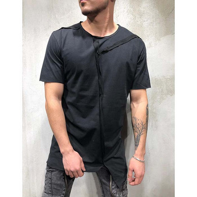 Tricou casual barbatesc model asimetric in mai multe culori